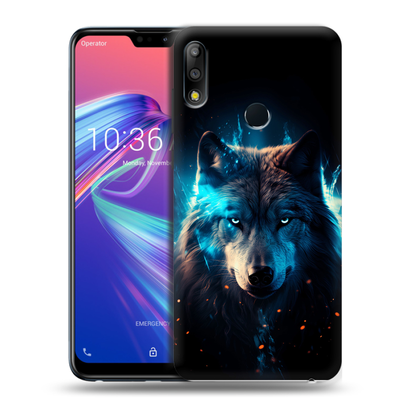 Силиконовый чехол на ASUS ZenFone Max Pro M2 с принтом Волк ночной Силиконовый чехол на ASUS ZenFone Max Pro M2 с принтом Волк ночной