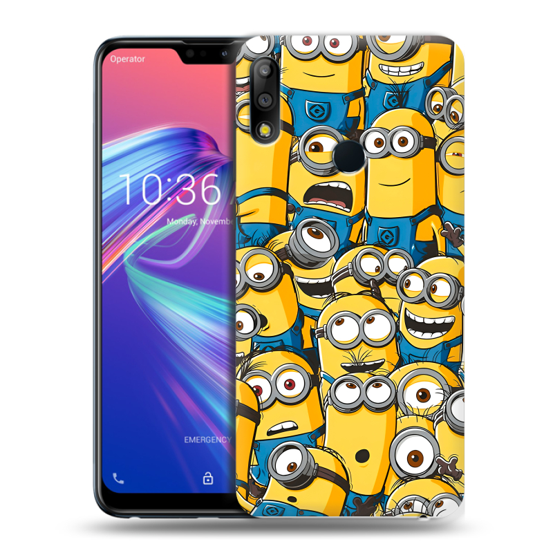 Пластиковый чехол на ASUS ZenFone Max Pro M2 с принтом Миньоны Пластиковый чехол на ASUS ZenFone Max Pro M2 с принтом Миньоны