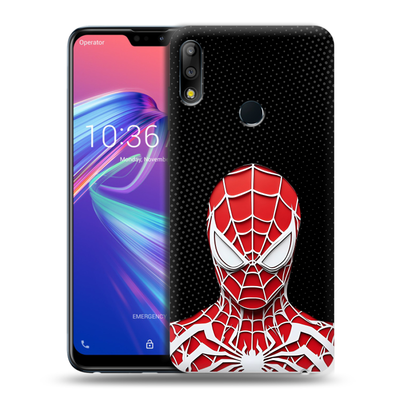Силиконовый чехол на ASUS ZenFone Max Pro M2 с принтом человек паук spiderman Силиконовый чехол на ASUS ZenFone Max Pro M2 с принтом человек паук spiderman