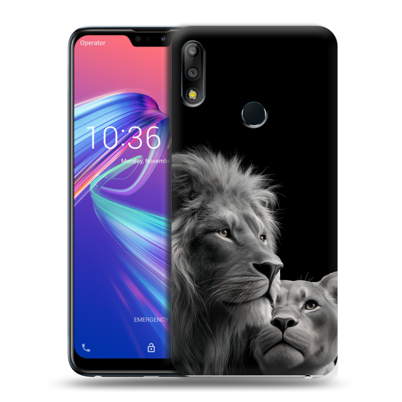 Силиконовый чехол на ASUS ZenFone Max Pro M2 с принтом Лев кошки Силиконовый чехол на ASUS ZenFone Max Pro M2 с принтом Лев кошки