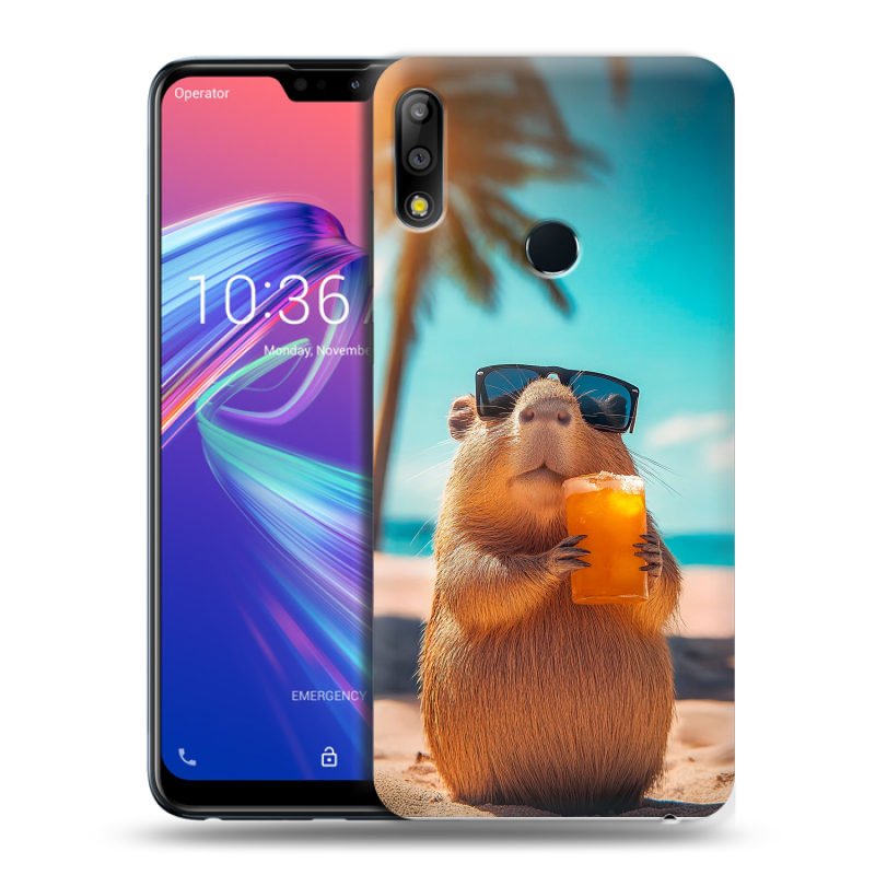 Силиконовый чехол на ASUS ZenFone Max Pro M2 с принтом Капибара Силиконовый чехол на ASUS ZenFone Max Pro M2 с принтом Капибара