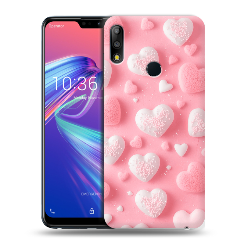 Силиконовый чехол на ASUS ZenFone Max Pro M2 с принтом Сердечки Силиконовый чехол на ASUS ZenFone Max Pro M2 с принтом Сердечки