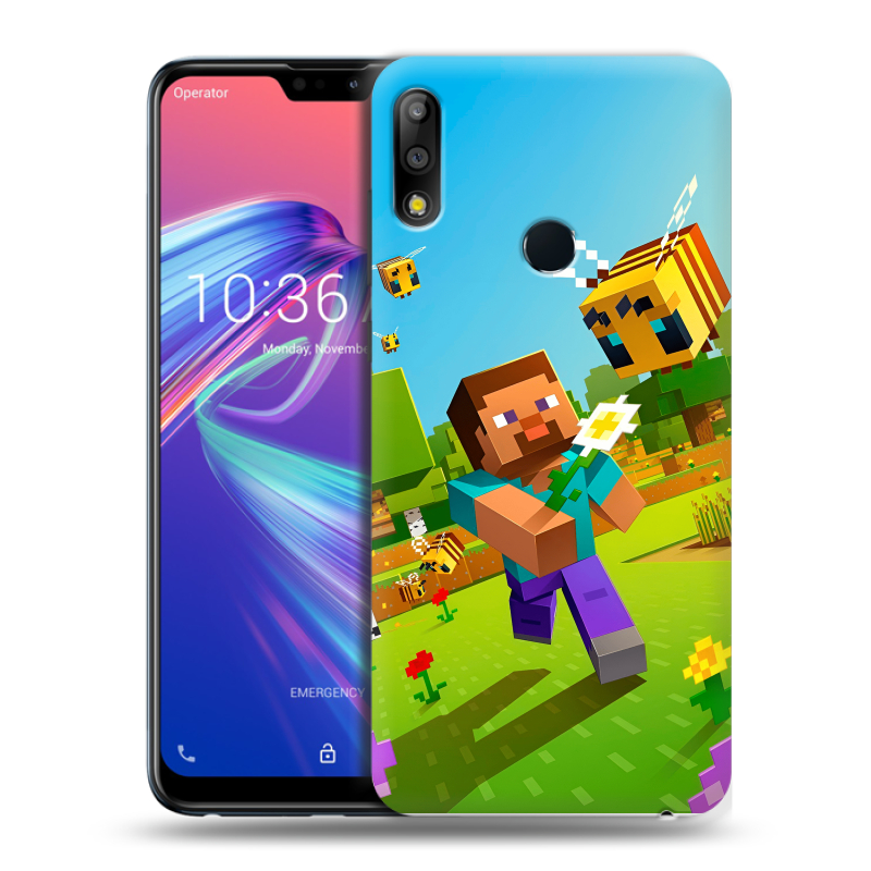 Пластиковый чехол на ASUS ZenFone Max Pro M2 с принтом Майнкрафт Minecraft Пластиковый чехол на ASUS ZenFone Max Pro M2 с принтом Майнкрафт Minecraft