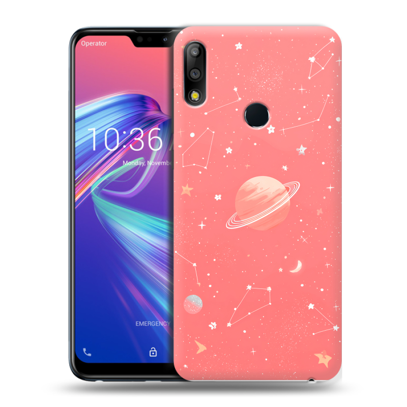 Силиконовый чехол на ASUS ZenFone Max Pro M2 с принтом Розовый космос Силиконовый чехол на ASUS ZenFone Max Pro M2 с принтом Розовый космос