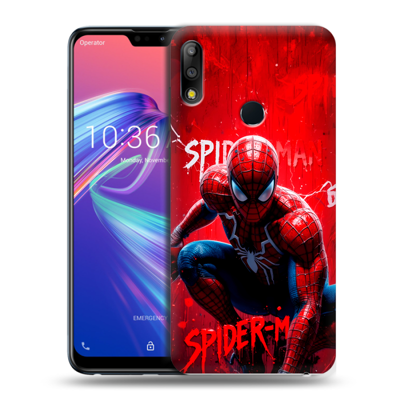 Пластиковый чехол на ASUS ZenFone Max Pro M2 с принтом Spiderman Человек паук Пластиковый чехол на ASUS ZenFone Max Pro M2 с принтом Spiderman Человек паук