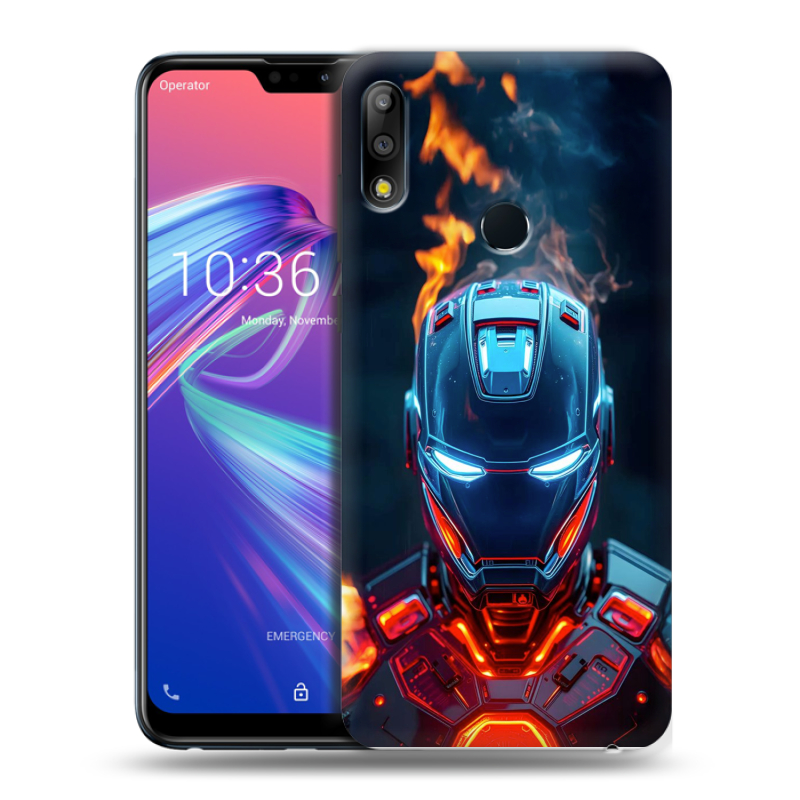 Силиконовый чехол на ASUS ZenFone Max Pro M2 с принтом IronMan Железный человек Силиконовый чехол на ASUS ZenFone Max Pro M2 с принтом IronMan Железный человек