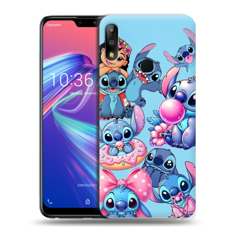 Пластиковый чехол на ASUS ZenFone Max Pro M2 с принтом Лило и Стич Пластиковый чехол на ASUS ZenFone Max Pro M2 с принтом Лило и Стич