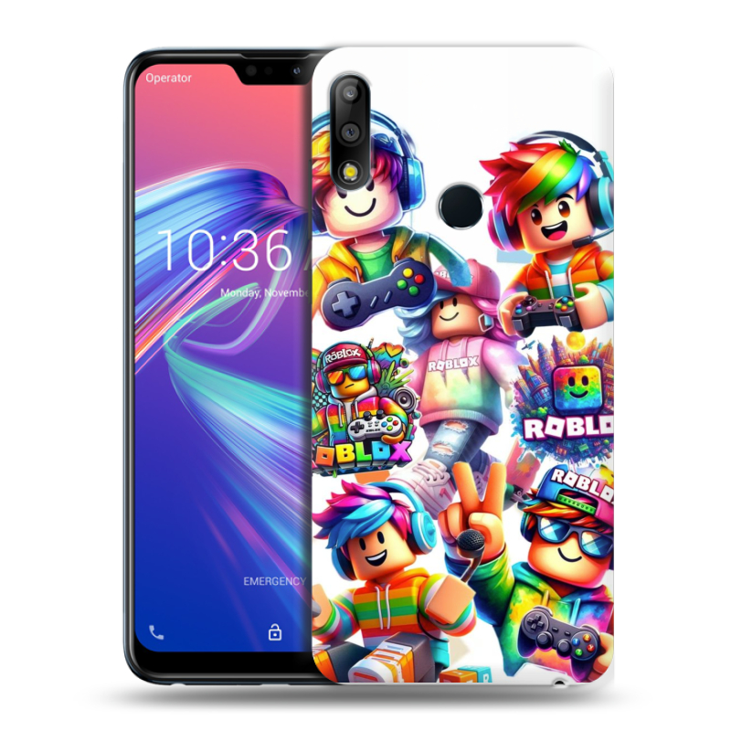 Силиконовый чехол на ASUS ZenFone Max Pro M2 с принтом Roblox Роблокс Силиконовый чехол на ASUS ZenFone Max Pro M2 с принтом Roblox Роблокс