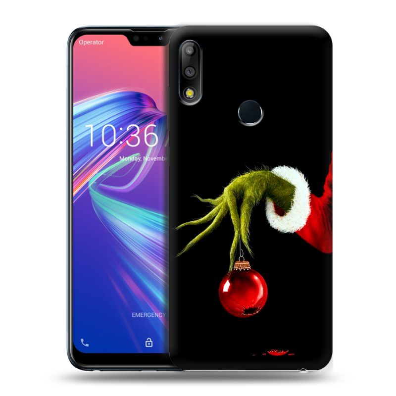 Пластиковый чехол на ASUS ZenFone Max Pro M2 с принтом Новый год Гринч Пластиковый чехол на ASUS ZenFone Max Pro M2 с принтом Новый год Гринч