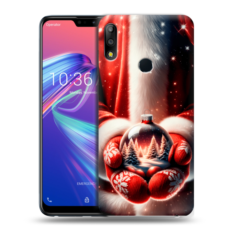 Силиконовый чехол на ASUS ZenFone Max Pro M2 с принтом Новый год Силиконовый чехол на ASUS ZenFone Max Pro M2 с принтом Новый год