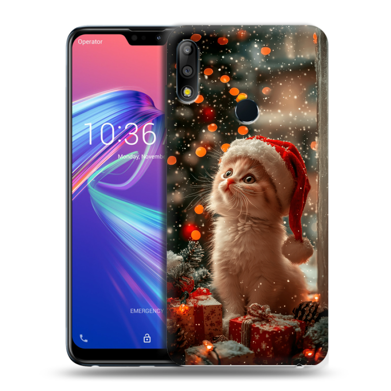 Силиконовый чехол на ASUS ZenFone Max Pro M2 с принтом Новый год Силиконовый чехол на ASUS ZenFone Max Pro M2 с принтом Новый год