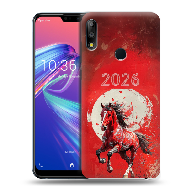Силиконовый чехол на ASUS ZenFone Max Pro M2 с принтом Новый год Силиконовый чехол на ASUS ZenFone Max Pro M2 с принтом Новый год