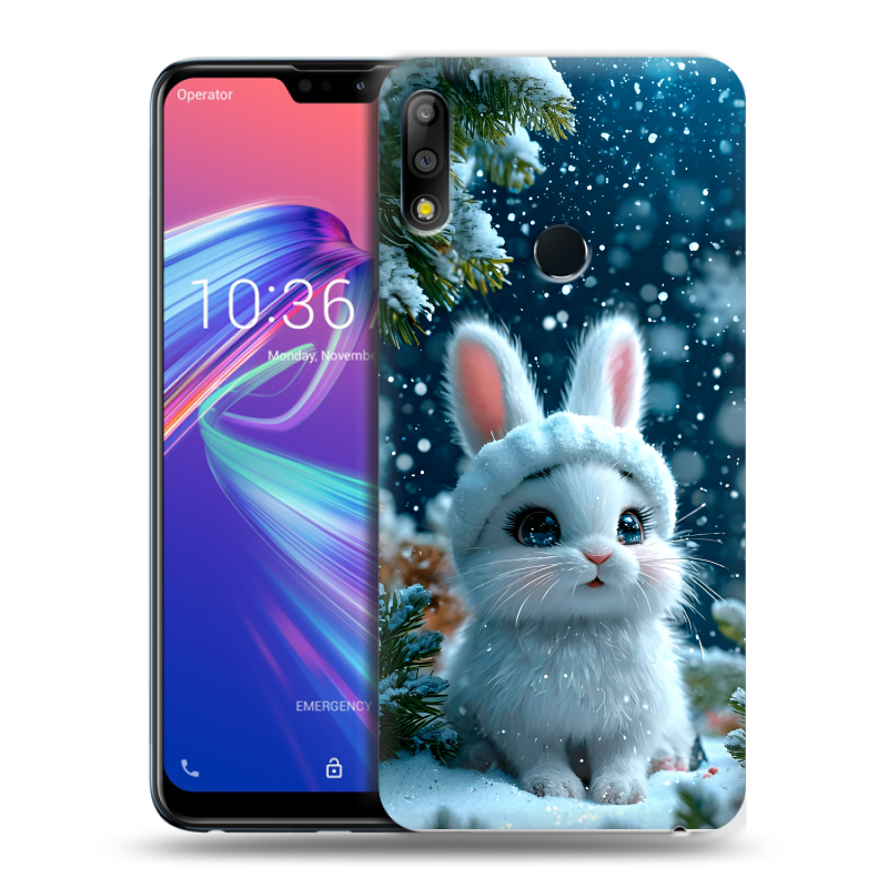 Силиконовый чехол на ASUS ZenFone Max Pro M2 с принтом Новый год Силиконовый чехол на ASUS ZenFone Max Pro M2 с принтом Новый год
