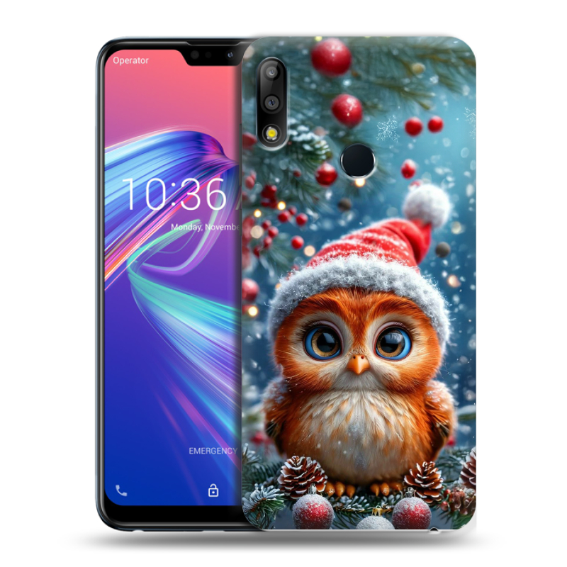 Силиконовый чехол на ASUS ZenFone Max Pro M2 с принтом Новый год Силиконовый чехол на ASUS ZenFone Max Pro M2 с принтом Новый год