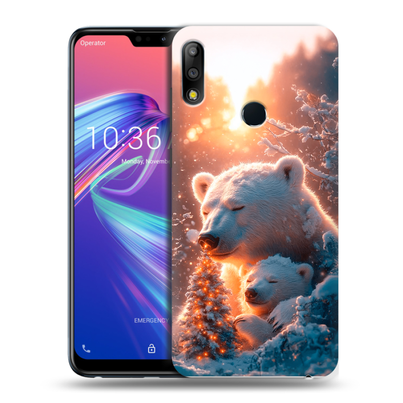 Силиконовый чехол на ASUS ZenFone Max Pro M2 с принтом Новый год Силиконовый чехол на ASUS ZenFone Max Pro M2 с принтом Новый год