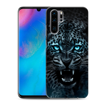 Силиконовый чехол на Huawei P30 Pro с принтом Темный леопард Силиконовый чехол на Huawei P30 Pro с принтом Темный леопард