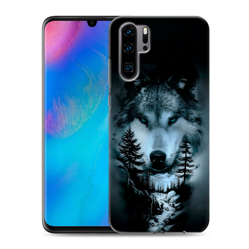 Силиконовый чехол на Huawei P30 Pro с принтом Лесной волк Силиконовый чехол на Huawei P30 Pro с принтом Лесной волк