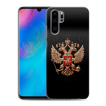 Силиконовый чехол на Huawei P30 Pro с принтом Герб России Силиконовый чехол на Huawei P30 Pro с принтом Герб России