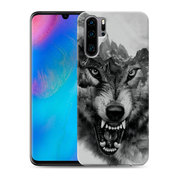 Силиконовый чехол на Huawei P30 Pro с принтом Волк Силиконовый чехол на Huawei P30 Pro с принтом Волк