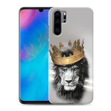 Силиконовый чехол на Huawei P30 Pro с принтом Лев с короной Силиконовый чехол на Huawei P30 Pro с принтом Лев с короной