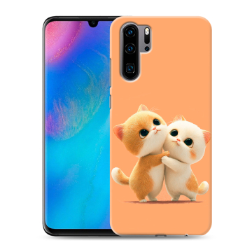 Силиконовый чехол на Huawei P30 Pro с принтом Милые котики Силиконовый чехол на Huawei P30 Pro с принтом Милые котики