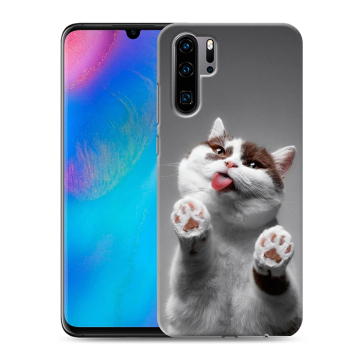 Силиконовый чехол на Huawei P30 Pro с принтом Коты Силиконовый чехол на Huawei P30 Pro с принтом Коты
