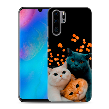 Силиконовый чехол на Huawei P30 Pro с принтом Кошки Силиконовый чехол на Huawei P30 Pro с принтом Кошки