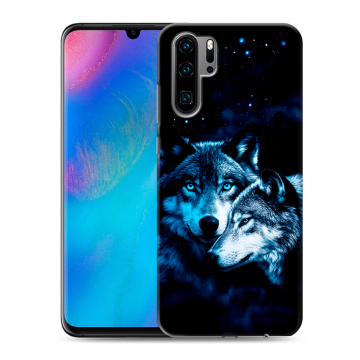 Силиконовый чехол на Huawei P30 Pro с принтом Волки Силиконовый чехол на Huawei P30 Pro с принтом Волки