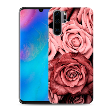 Силиконовый чехол на Huawei P30 Pro с принтом Цветы розы Силиконовый чехол на Huawei P30 Pro с принтом Цветы розы