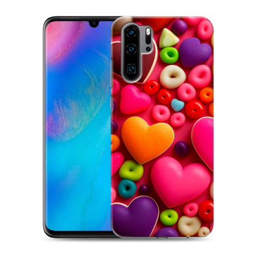 Силиконовый чехол на Huawei P30 Pro с принтом Сердечки Силиконовый чехол на Huawei P30 Pro с принтом Сердечки