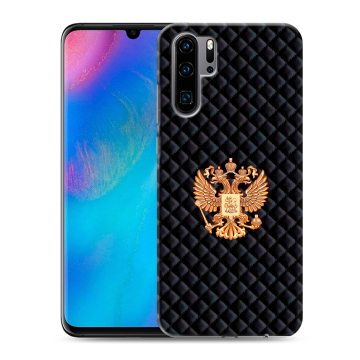 Силиконовый чехол на Huawei P30 Pro с принтом Герб России принт