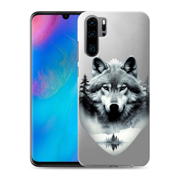 Силиконовый чехол на Huawei P30 Pro с принтом Волк в лесу Силиконовый чехол на Huawei P30 Pro с принтом Волк в лесу