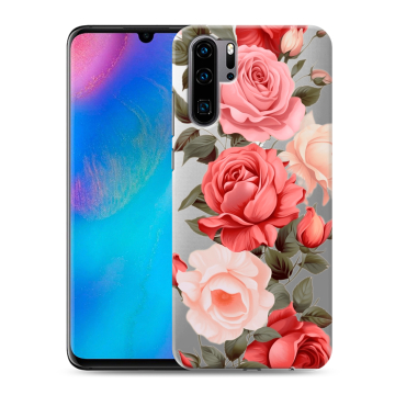 Силиконовый чехол на Huawei P30 Pro с принтом Розы Силиконовый чехол на Huawei P30 Pro с принтом Розы