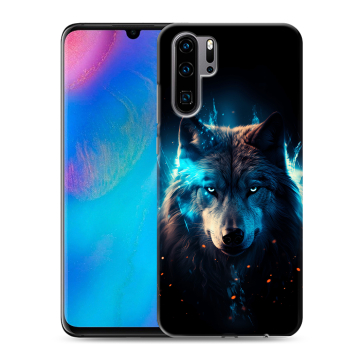 Силиконовый чехол на Huawei P30 Pro с принтом Волк ночной