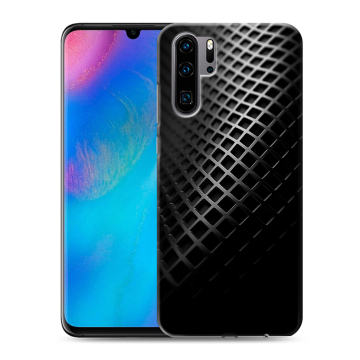 Силиконовый чехол на Huawei P30 Pro с принтом Текстура металла
