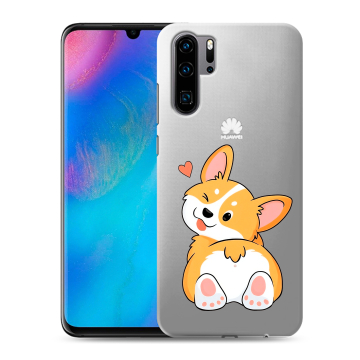Силиконовый чехол на Huawei P30 Pro с принтом Корги