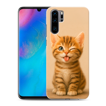 Силиконовый чехол на Huawei P30 Pro с принтом котенок