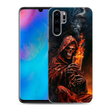 Силиконовый чехол на Huawei P30 Pro с принтом Скелет и карты
