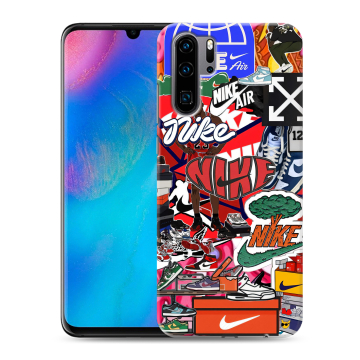 Силиконовый чехол на Huawei P30 Pro с принтом Найк Nike яркий