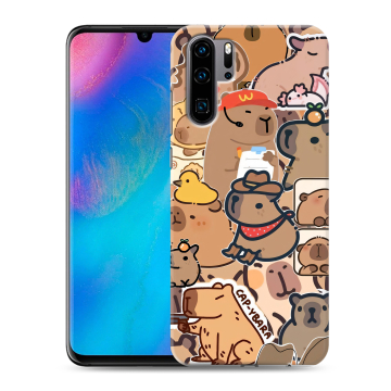 Силиконовый чехол на Huawei P30 Pro с принтом капибара Силиконовый чехол на Huawei P30 Pro с принтом капибара