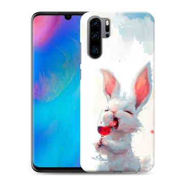 Силиконовый чехол на Huawei P30 Pro с принтом кролик зайчик