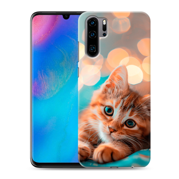 Силиконовый чехол на Huawei P30 Pro с принтом котик Силиконовый чехол на Huawei P30 Pro с принтом котик