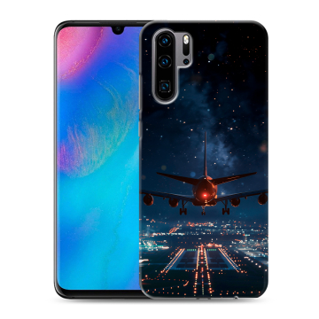 Силиконовый чехол на Huawei P30 Pro с принтом самолет