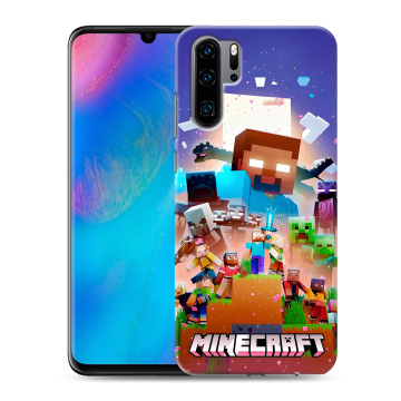 Силиконовый чехол на Huawei P30 Pro с принтом Майнкрафт Minecraft