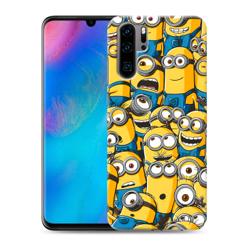 Силиконовый чехол на Huawei P30 Pro с принтом Миньоны