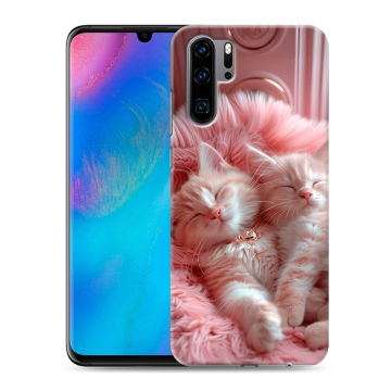 Силиконовый чехол на Huawei P30 Pro с принтом котята котики