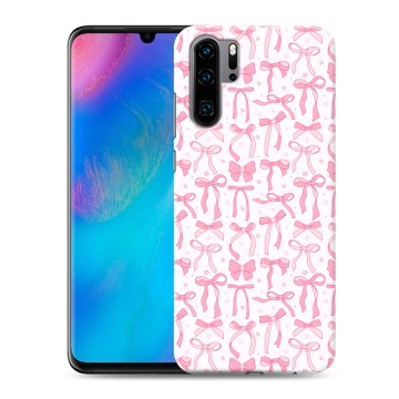 Силиконовый чехол на Huawei P30 Pro с принтом Розовые бантики Силиконовый чехол на Huawei P30 Pro с принтом Розовые бантики