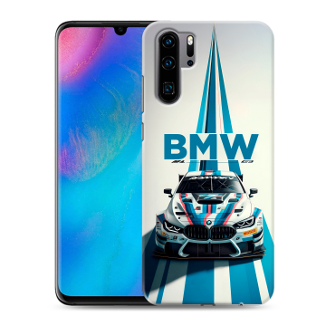 Силиконовый чехол на Huawei P30 Pro с принтом БМВ BMW