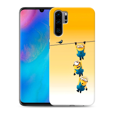 Силиконовый чехол на Huawei P30 Pro с принтом Миньоны