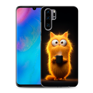Силиконовый чехол на Huawei P30 Pro с принтом Смешной кот